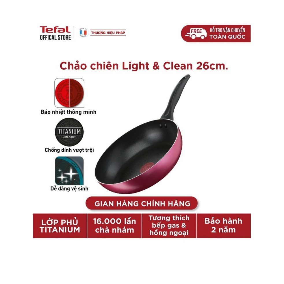 Chảo chống dính sâu lòng đế từ B2266695 cm/ Nồi G1434406 20cm - Tefal Day By Day G1436405 - Quánh G1432305 18cm