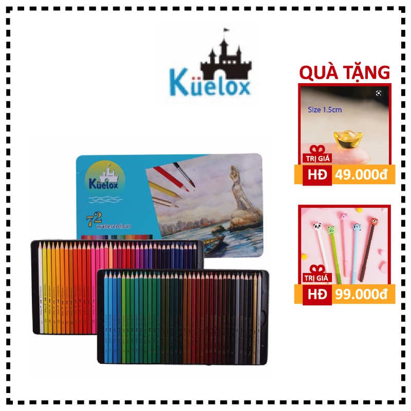 [LH ART STORE] Chì nước Kuelox 72 màu hộp thiếc