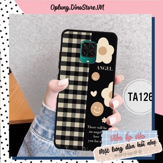 Ốp lưng Xiaomi Redmi Note 9/Note 9s/Note 9 pro in hình họa tiết kẻ Caro đen đỏ thời trang viền dẻo bảo vệ camera.