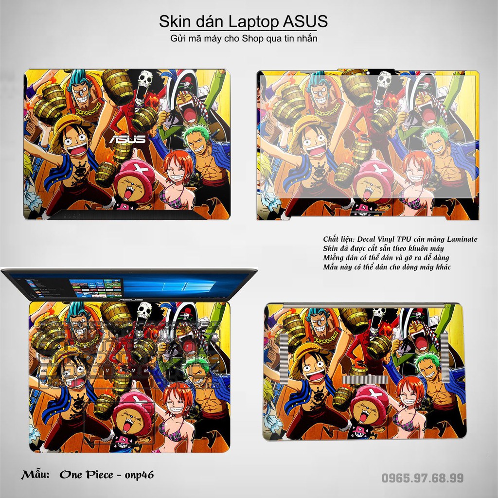 Skin dán Laptop Asus in hình One Piece nhiều mẫu 25 (inbox mã máy cho Shop)