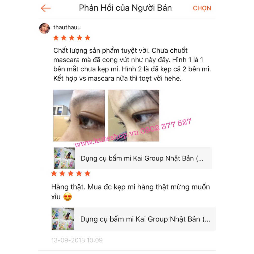 Dụng cụ bấm mi Kai Group Nhật Bản (giao màu ngẫu nhiên)