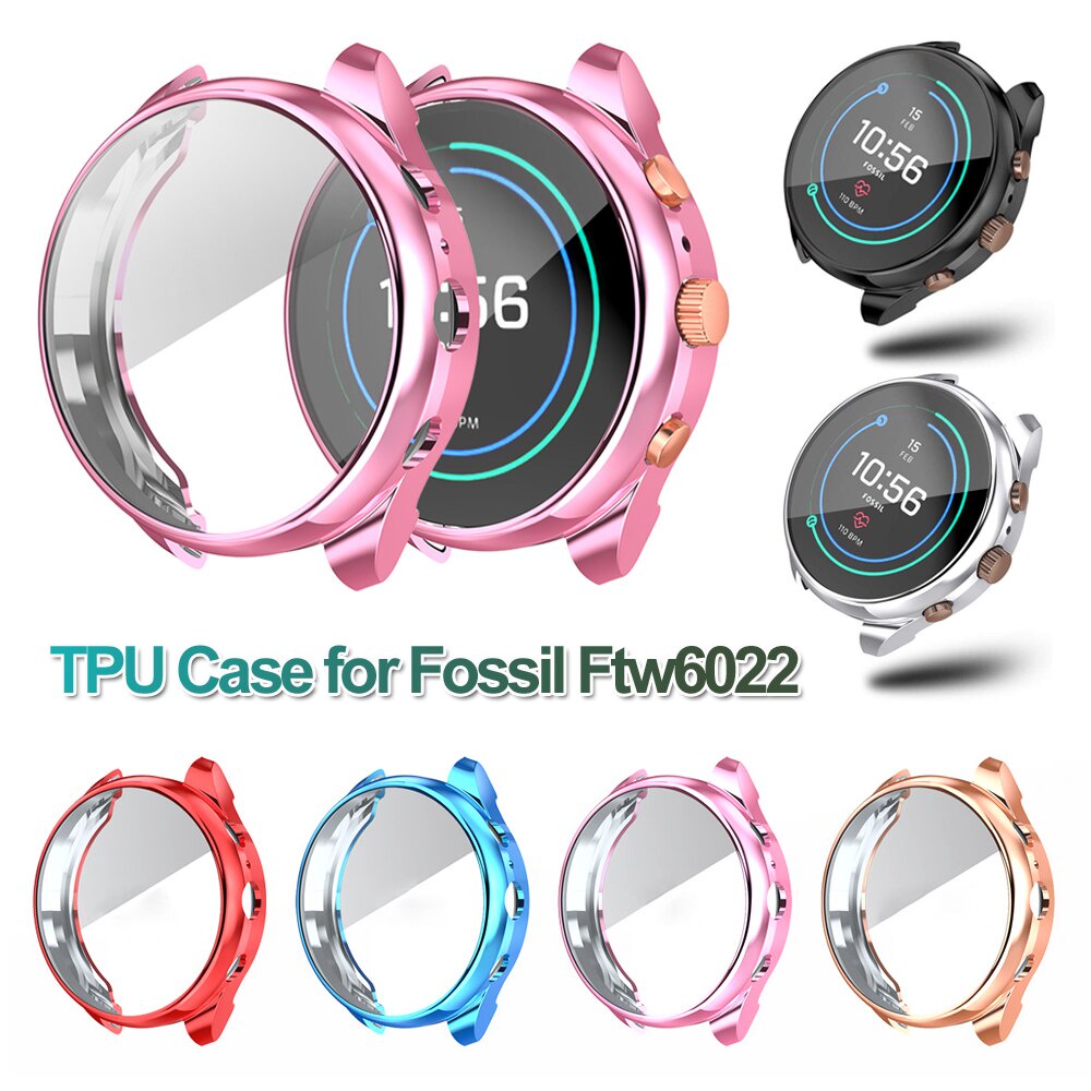 Galvanized Tpu Screen Protector Cover for Fossil Watch Ftw6022