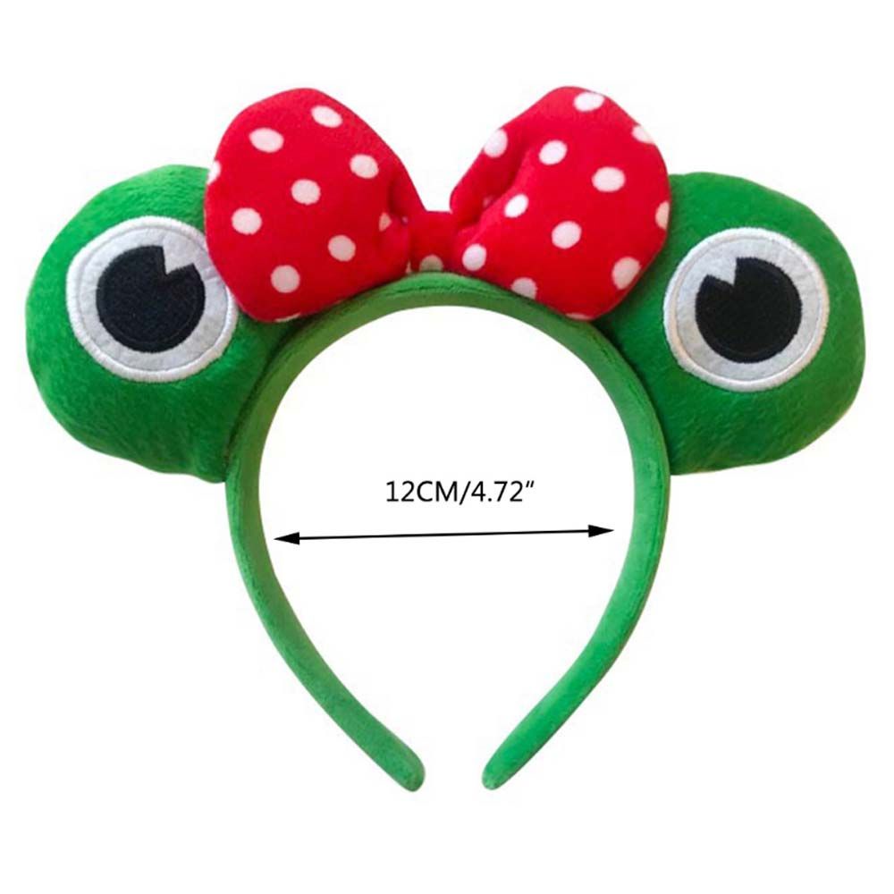 Băng Đô Cài Tóc Vải Bông Đính Nơ Họa Tiết Chuột Minnie Dễ Thương Cho Nữ