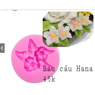Khuôn Hoa Lá Nhí Đối 4D Khuôn Rau Câu Silicon Chất Lượng Cao