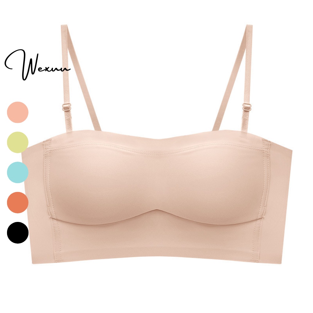 Áo lót nữ Wexuu áo ngực nữ quây ngang sexy, chất Su siêu mát không gọng đệm mỏng nâng ngực nhẹ nhàng - AV08