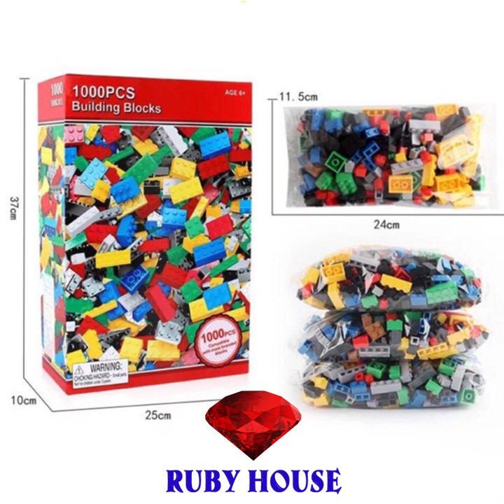 Bộ độ chơi  ghép hình lego  1000 chi tiết CHÍNH HÃNG , Đồ chơi càng chơi càng thông minh-Ruby House