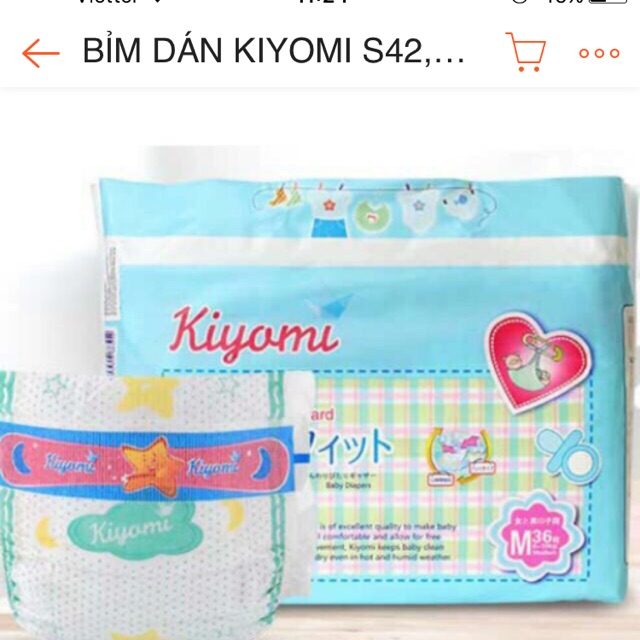 Bỉm dán  KIYOMI S42,M36,L32