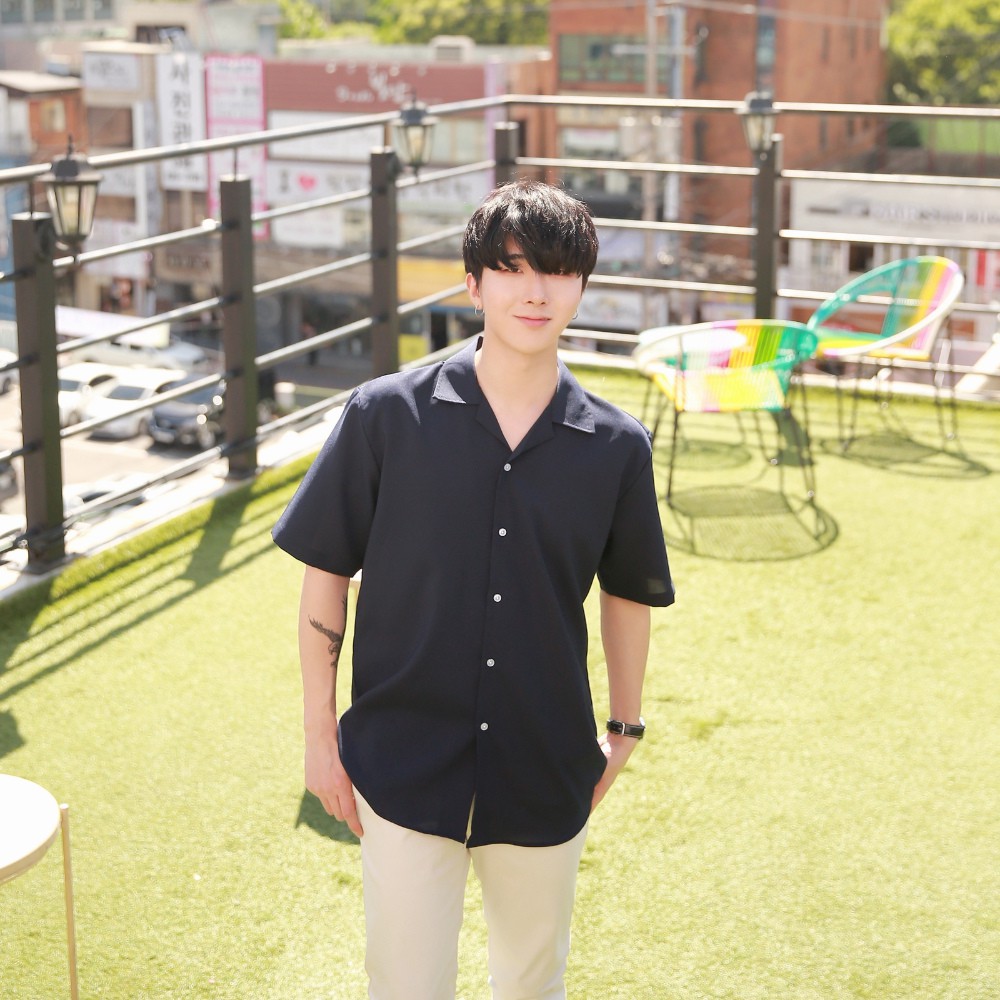 SƠ MI UNISEX CỔ VEST tay ngắn 5 màu- DIRAZO