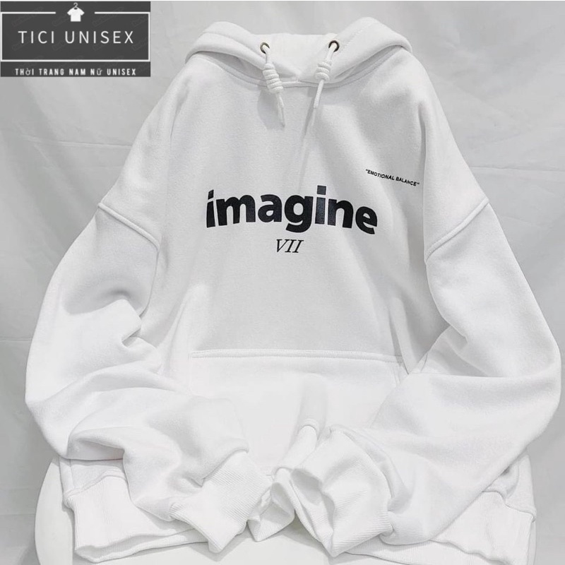 Áo hoodie unisex nam nữ nỉ thêu “ Imagine“❤ [Video thật tại Shop] Áo nỉ bông unisex chất nỉ siêu mịn cực ấm | BigBuy360 - bigbuy360.vn