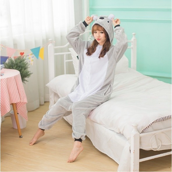 Áo ngủ liền thân hóa trang gấu Koala xám phong cách hoạt hình | BigBuy360 - bigbuy360.vn