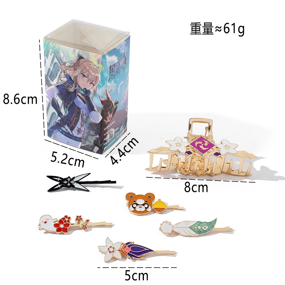 Set 6 kẹp tóc thiết kế độc đáo thời trang