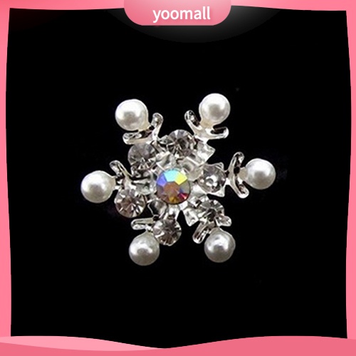 Bộ 4 Kẹp Tóc Hình Hoa Tuyết Đính Đá Và Ngọc Trai Nhân Tạo Sang Trọng Cho Nữ