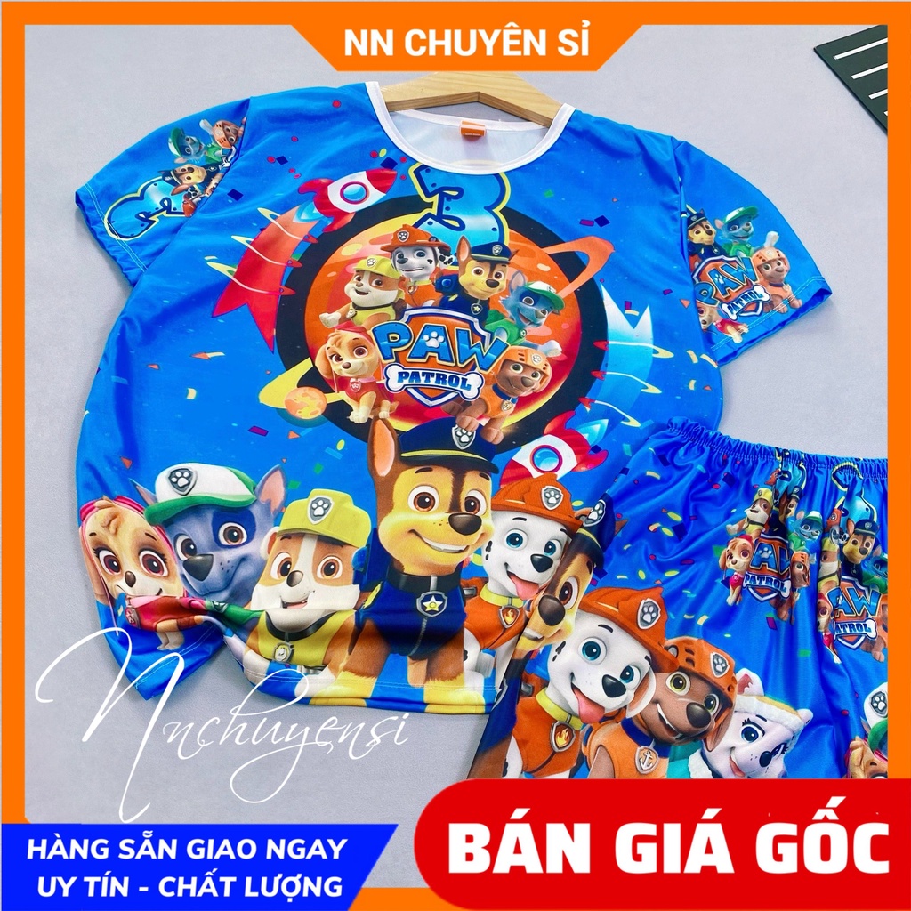 Đồ bộ thun đùi cho bé trai size 7kg - 70kg chất thun mềm mát in hình siêu nhân chuột shin hoạt hình DBRBD FULL SIZE