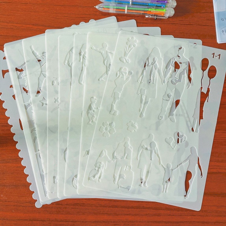 Khuôn mẫu vẽ tranh gia đình bằng nhựa rỗng DIY