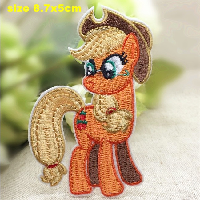 My little pony series Miếng Dán Vải Thêu Tay Màu Tím yuejiaer Mềm Mại hiếm Thêu Huy Hiệu Quần Áo Có Thể Ủi Được diy Trang Trí Điện Thoại Khách Sạn