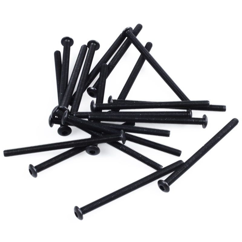 Bộ 20 Ốc Lục Giác Bằng Hợp Kim Thép M3X45Mm Màu Đen Chất Lượng Cao