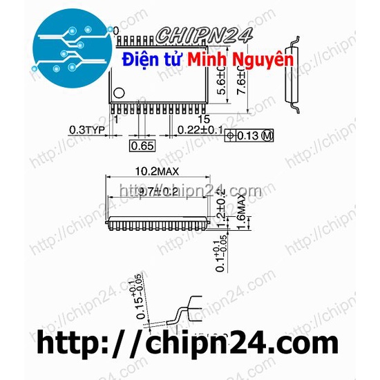 [1 CÁI] Đế nạp IC dán SSOP30 - 0.65mm