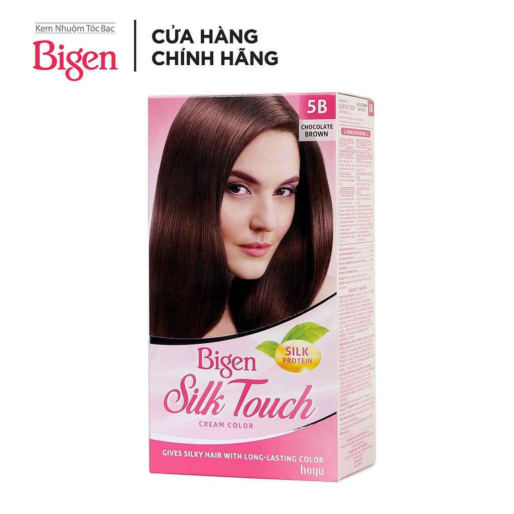 Thuốc nhuộm phủ bạc Bigen Silk Touch 80ml dạng kem, phủ bạc hoàn toàn, dưỡng tóc mềm mượt, màu trẻ trung