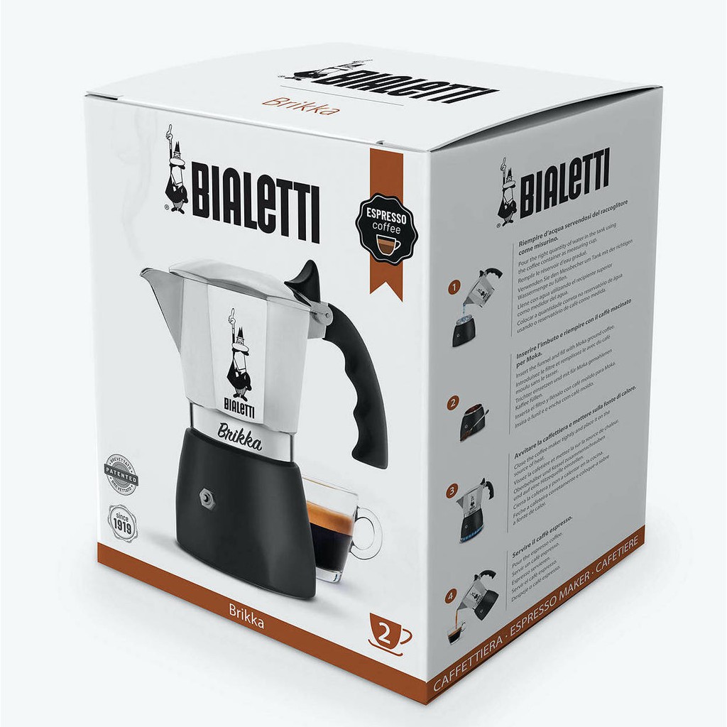 Ấm pha Espresso Bialetti Brikka (2021) - tặng gói cà phê đặc sản từ caphe-ine.com