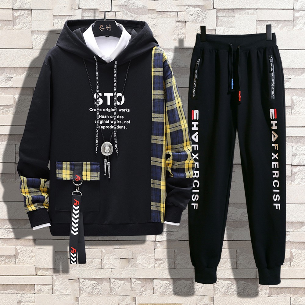 Bộ Quần Áo Nỉ Nam Thu Đông Áo Hoodies STO Mũ Trùm Đầu Kết Hợp Quần Jogger Bo Gấu ZENKODLMEN SET NAM 90000122