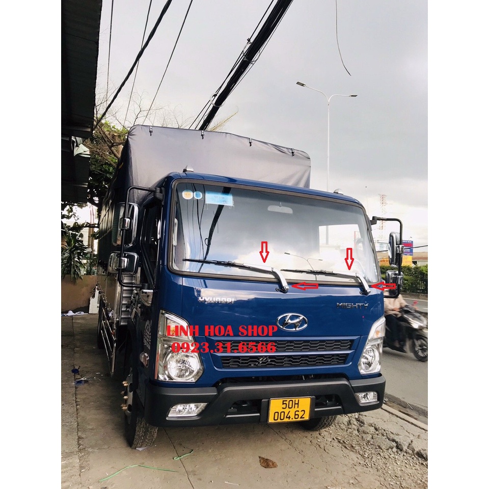 Ốp mạ xi Inox cần gạt mưa xe tải EX8L, EX8GTL Hyundai Hàn Quốc