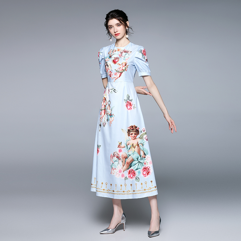 Đầm Maxi Dự Tiệc Phong Cách Retro Thanh Lịch