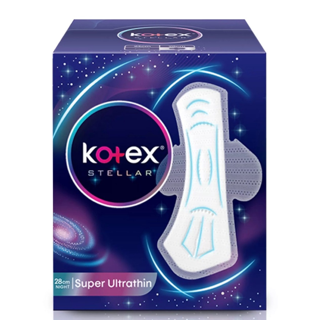 Băng vệ sinh Kotex Stellar Super Ultrathin siêu mỏng cánh 0.8mm 24cm 12 miếng