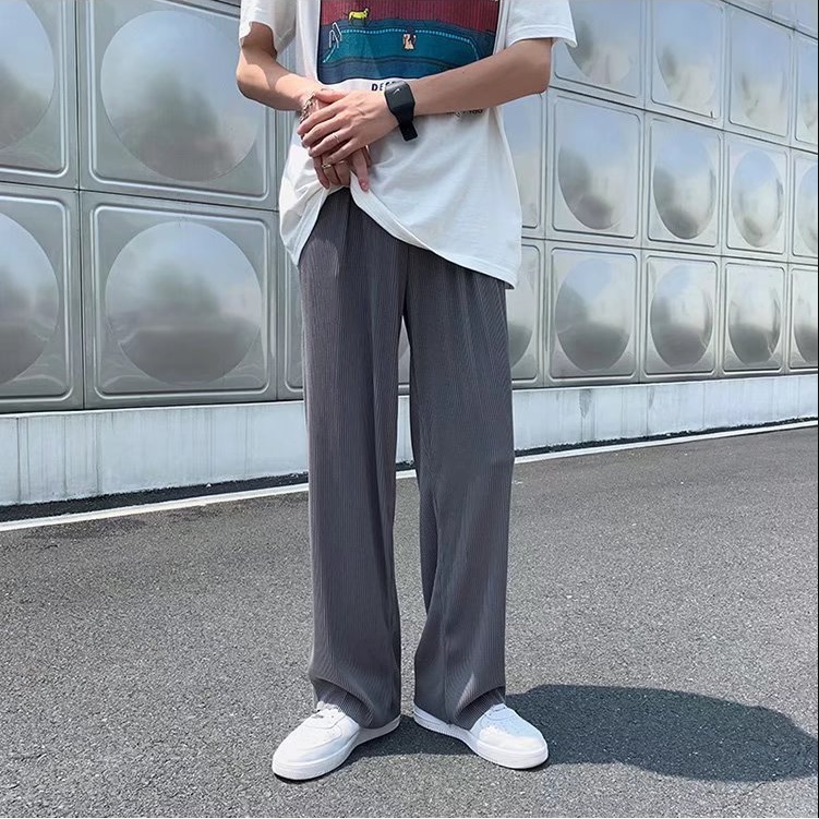 Quần Dài Ống Rộng Thời Trang Mùa Hè quần jogger nam from rộng ống rộng quần nam phong cách Hàn Quốc quần ống suông