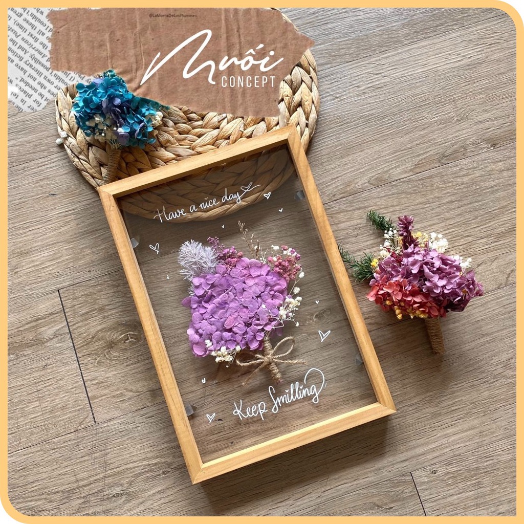 ᴍᴜốɪ ᴄᴏɴᴄᴇᴘᴛ | Tranh hoa khô - Mẫu chữ nhật Bó hoa