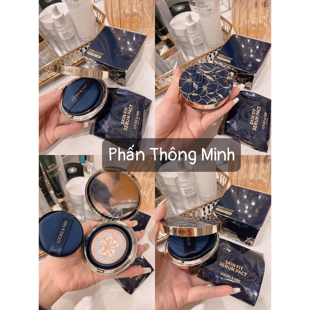 Phấn Nước LOOKS &amp; MEII Che Phủ Hoàn Hảo Vết Nhăn Và Thâm Sạm (limited)