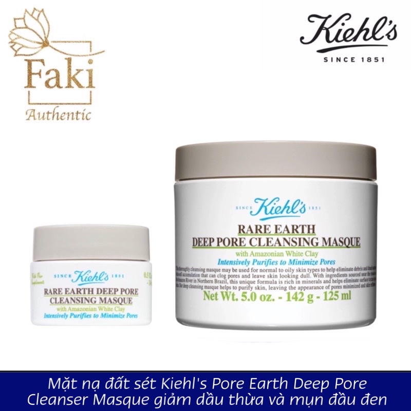 Mặt nạ đất sét Kiehl's Rare Earth Deep Pore Cleansing Masque