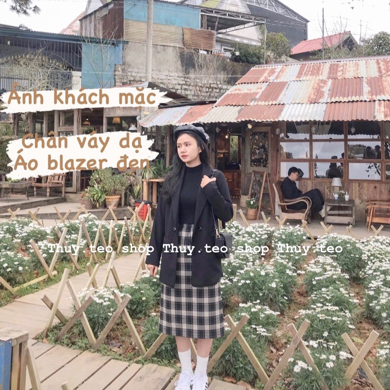 [ CÓ SẴN ] CHÂN VÁY DẠ CẠP CHUN KẺ TO CHẤT DÀY DẶN | BigBuy360 - bigbuy360.vn