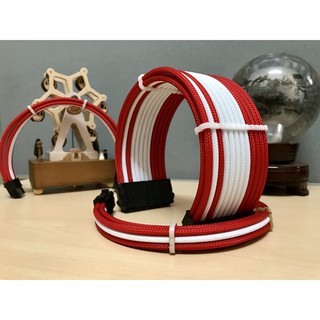 DÂY NGUỒN BỌC LƯỚI CUSTOM CAO CẤP ĐỎ TRẮNG