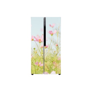 Decal dán tủ lạnh 3D tủ 2 cánh lớn side by side không thấm nước siêu bền đẹp - MẪU HOA ĐẸP