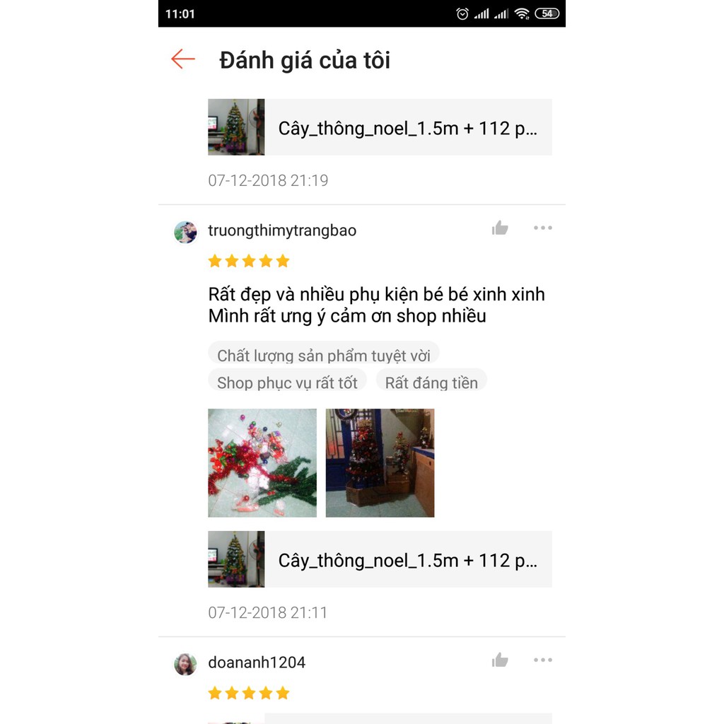 Cây thông Việt Nam 1,8m+120 phụ kiện sang trọng
