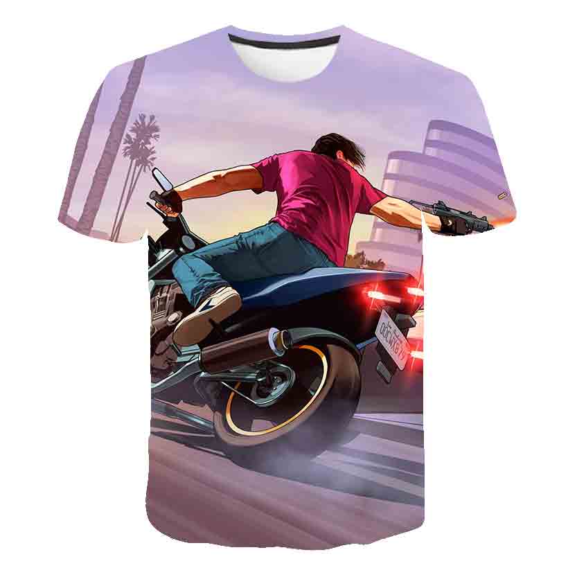 Áo Thun In Hình Game Grand Theft Auto Game Gta 5 3d Thời Trang Mùa Hè 2020 Cho Bé Trai