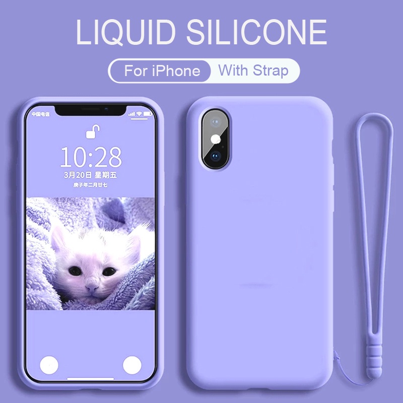 Ốp Điện Thoại Đơn Giản Thời Trang + Dây Đeo Cho Realme C21Y C12 C15 C21 C25 C21 C25Y C17 C11 2021 7i 7 8 Pro 4G 5G