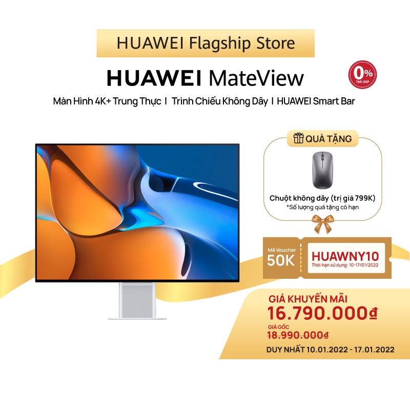 Màn Hình HUAWEI MateView | Màn Hình 4K+ Trung Thực | Kết Nối Không Dây