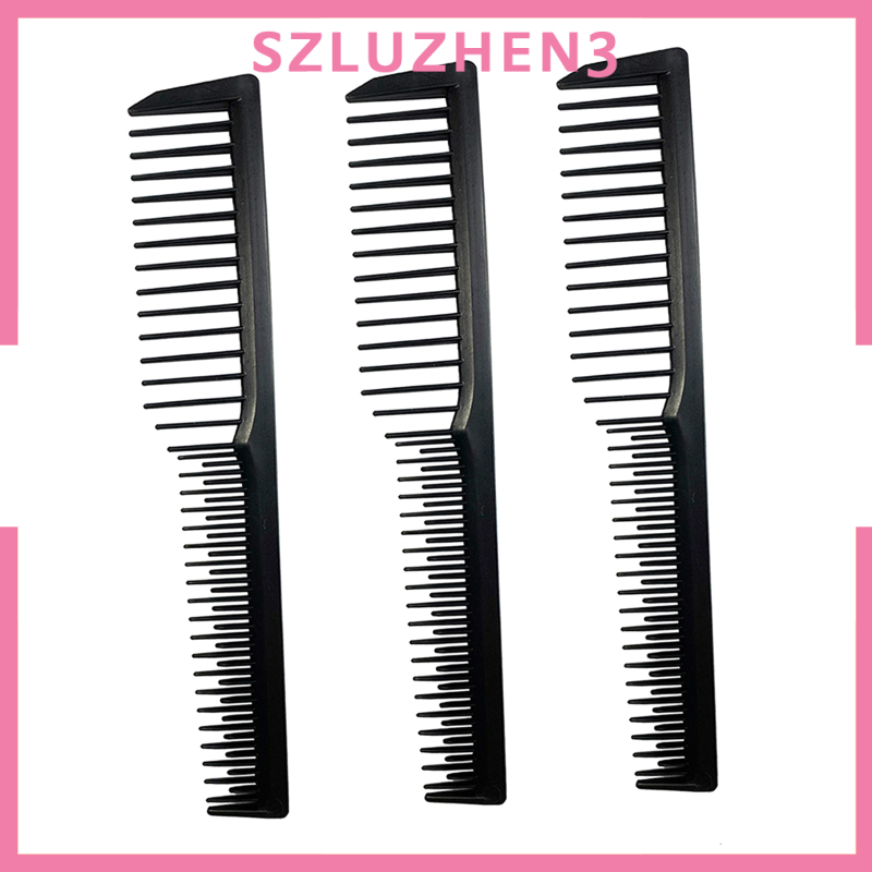 [SmartHome ] Heat Resistant Carbon Fibre Barber Comb Salon Cutting Comb Tools Black