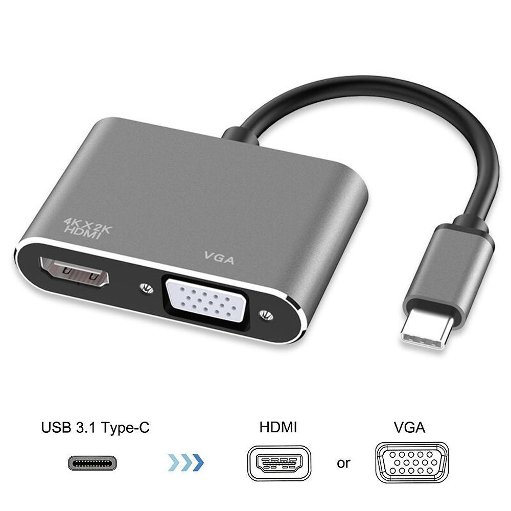 USB C HDMI VGA Adapter Type C to HDMI 4K for Samsung Galaxy S10/S9/S8 [EXO1]
