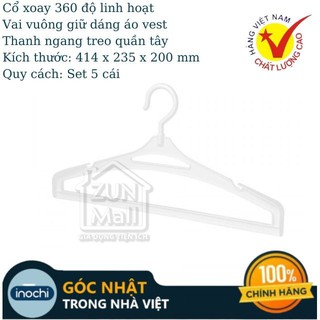 Móc Treo Quần Áo Bằng Nhựa Cao Cấp HARA Inochi Nhật Bản - Móc áo vest Hara 187