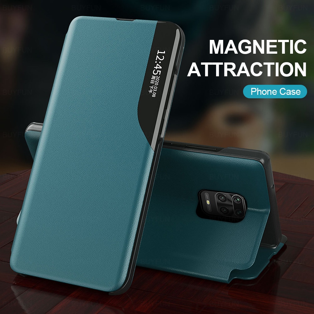 Bao da điện thoại có chế độ xem thông minh cho Xiaomi Xiaomi Redmi note9 Note 9 Pro 9pro Max s a c 9s 9A 9C NFC note9s