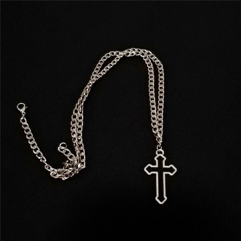 Dây chuyền dài mặt thánh giá phong cách gothic đường phố mới cho cặp đôi