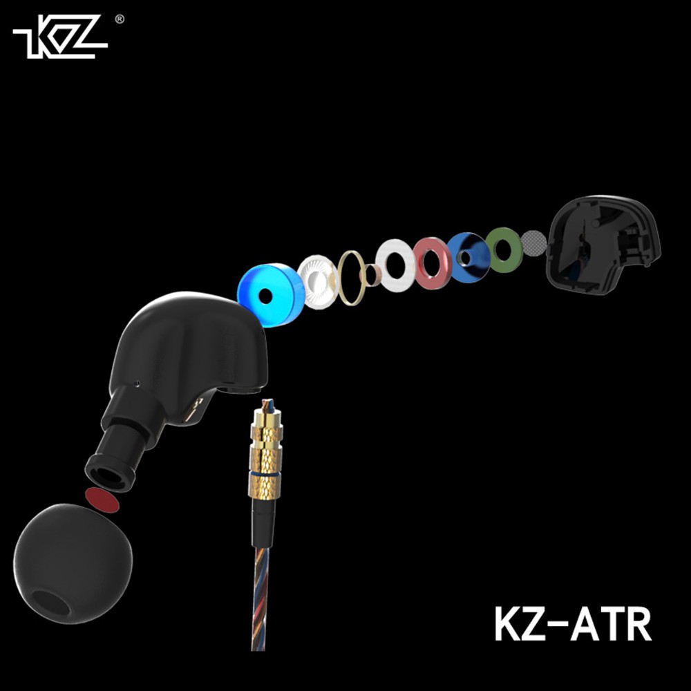 KZ ATR Copper Driver HiFi Sport Headphones In Ear Earphone For Running Stereo With Microphone Headset Game Music Earbuds