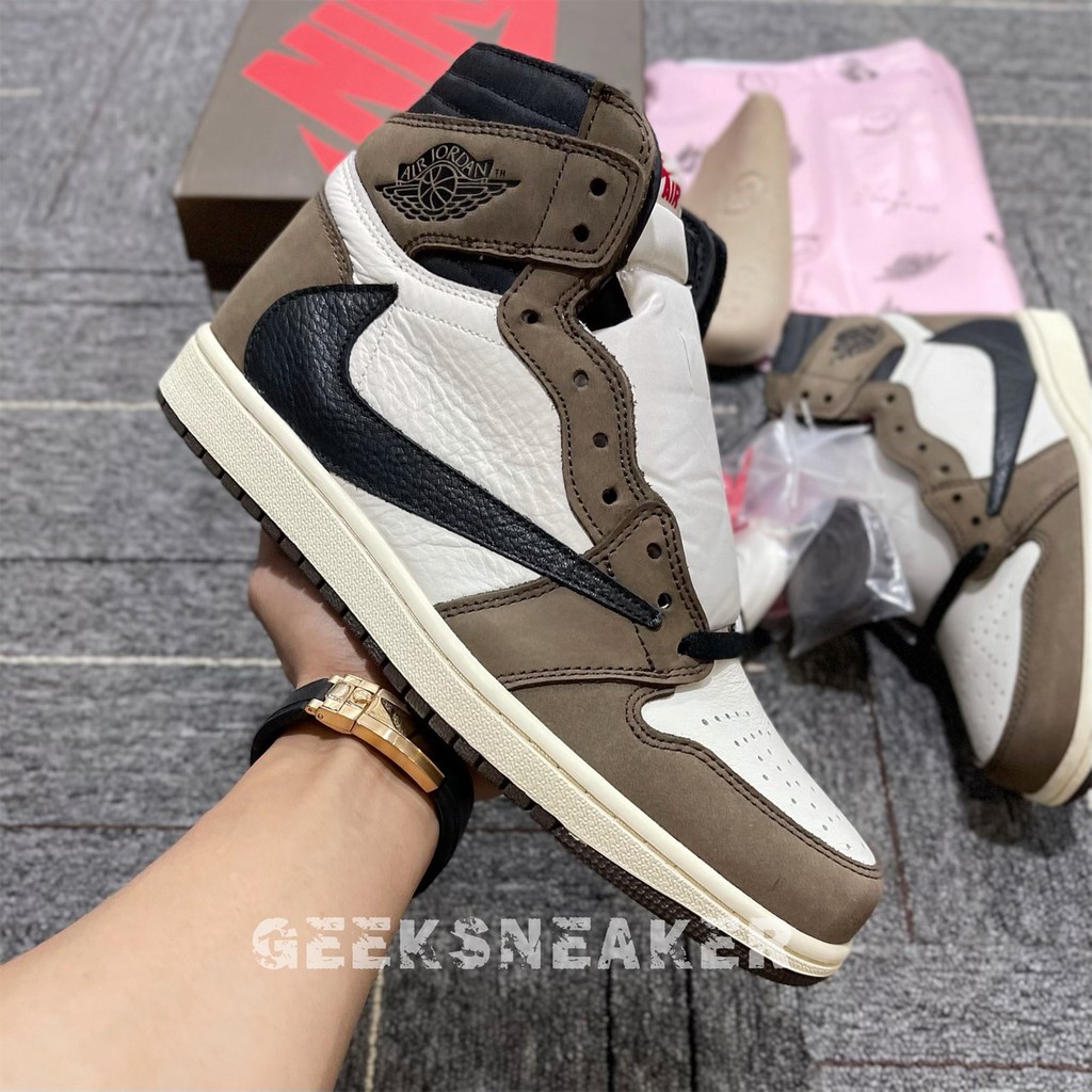 [GeekSneaker] Giày Sneaker Cổ Cao JD1 High x Travis Scott - Phiên Bản Tiêu Chuẩn | BigBuy360 - bigbuy360.vn