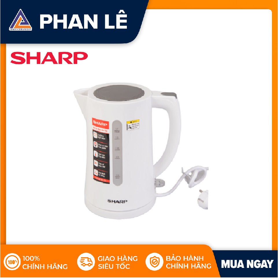 [Mã ELHADEV giảm 4% đơn 300K] Bình Đun Siêu Tốc SHARP EKJ-17VPS-WH