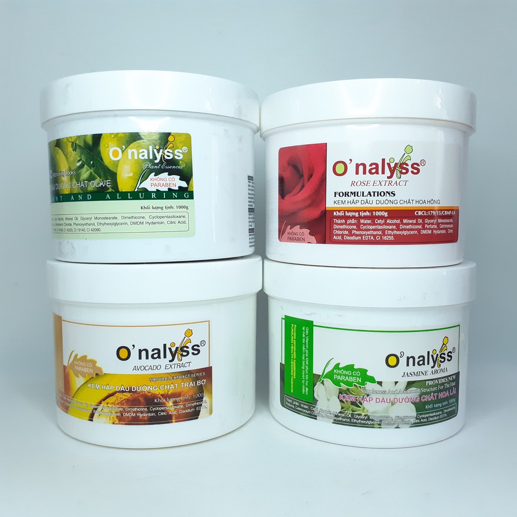 Kem hấp dầu Onalyss Hoa Nhài/ Olve/ Hoa hồng/ Bơ 1000g