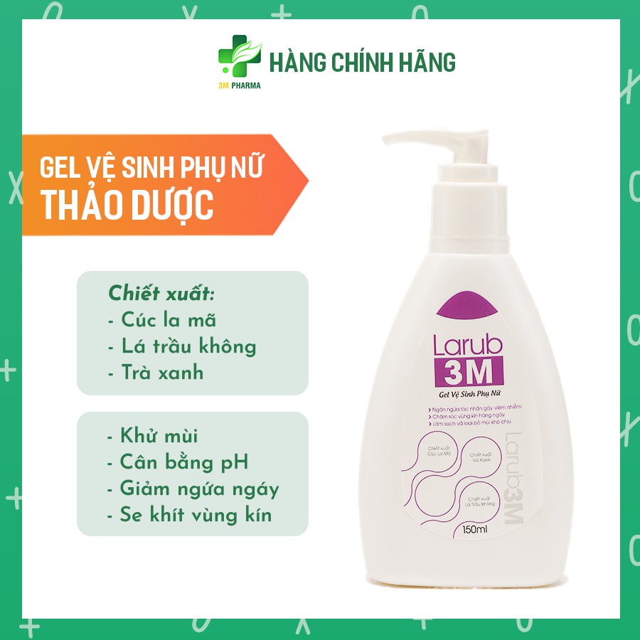 Gel Vệ Sinh Âm Đạo Thảo Dược Larub 3M Cho Mẹ Bầu Mẹ Sau Sinh - Viêm Âm Đạo, Làm Hồng, Se Khít Vùng Kín