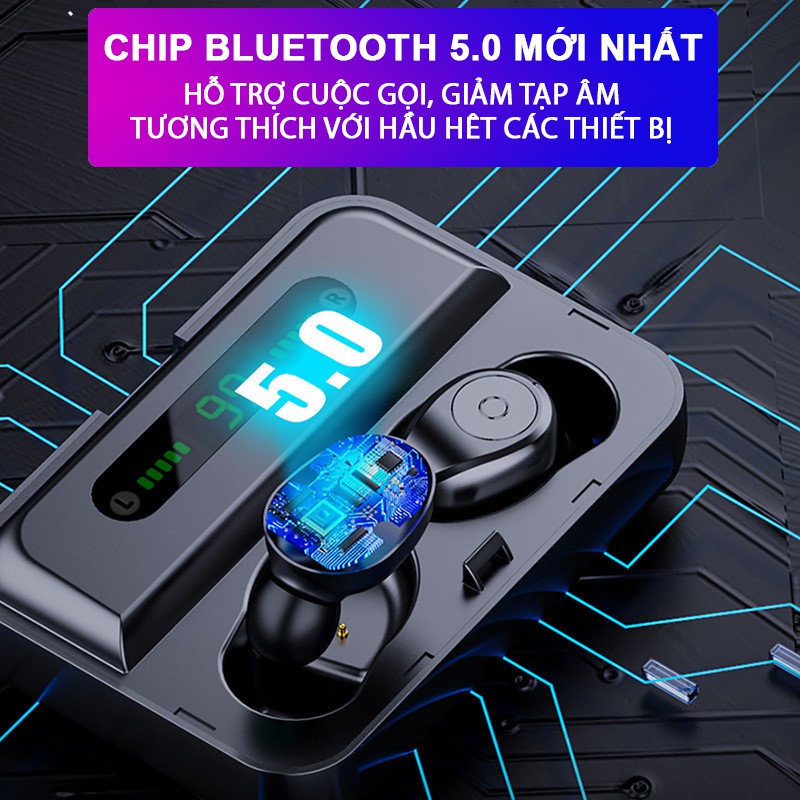 Tai nghe Nhét tai True Wireless không dây Bluetooth TWS v5.0 Amoi F9 5 Nút bấm Chống nước Bản Cao cấp F9-5 NB 1 Bên tai