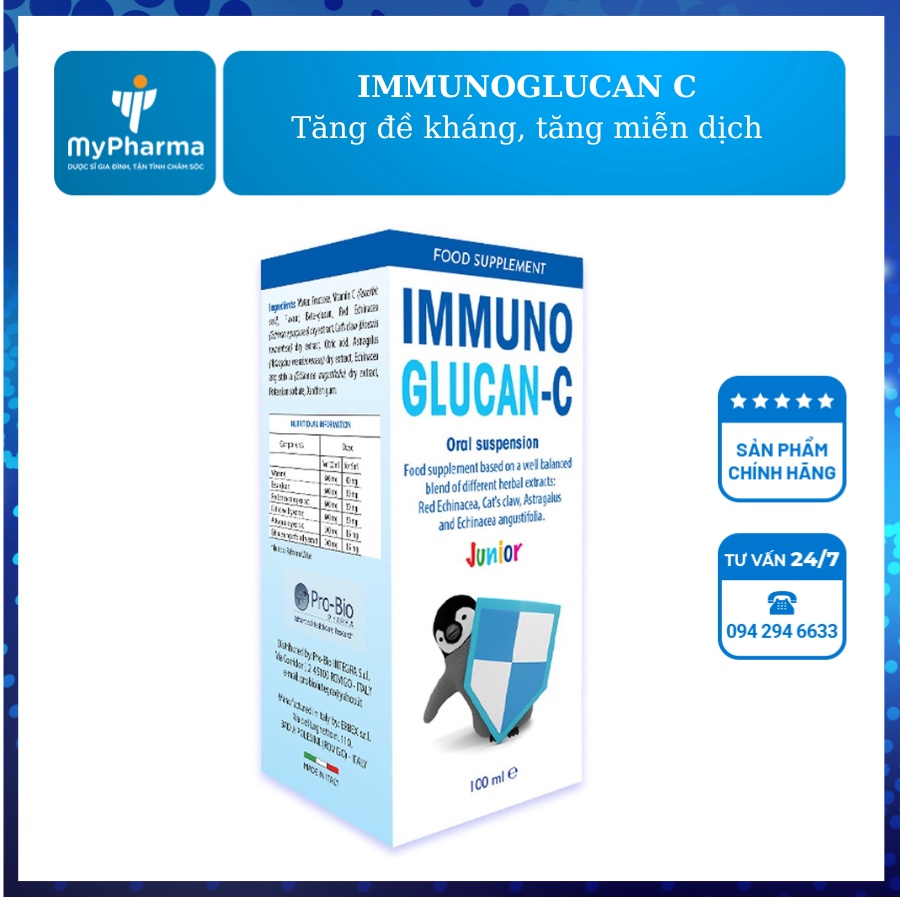 Immuno Glucan C – Tăng cường sức đề kháng, tăng miễn dịch cho bé
